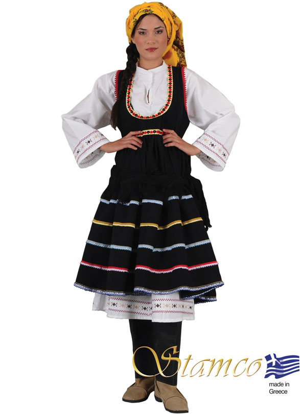 Παραδοσιακή Ενδυμασία Εμπωνας Ροδου με Κεντημα