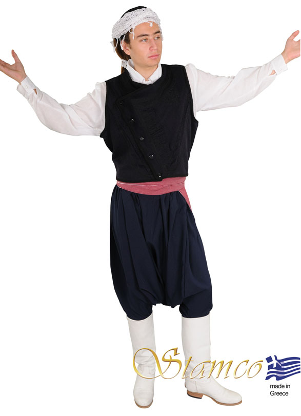 Παραδοσιακή Ενδυμασία Κρητικοσ  Με  Κεντητο Γιλεκο